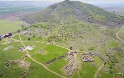 Vista desde el aire de La Antigua ciudad Tracia Cábile